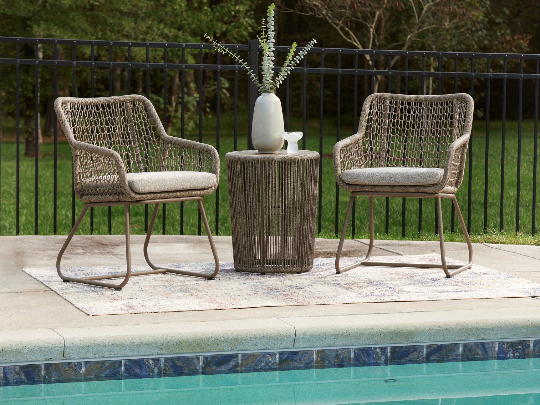 Majors Beach Beige Outdoor Table and 2 Chairs