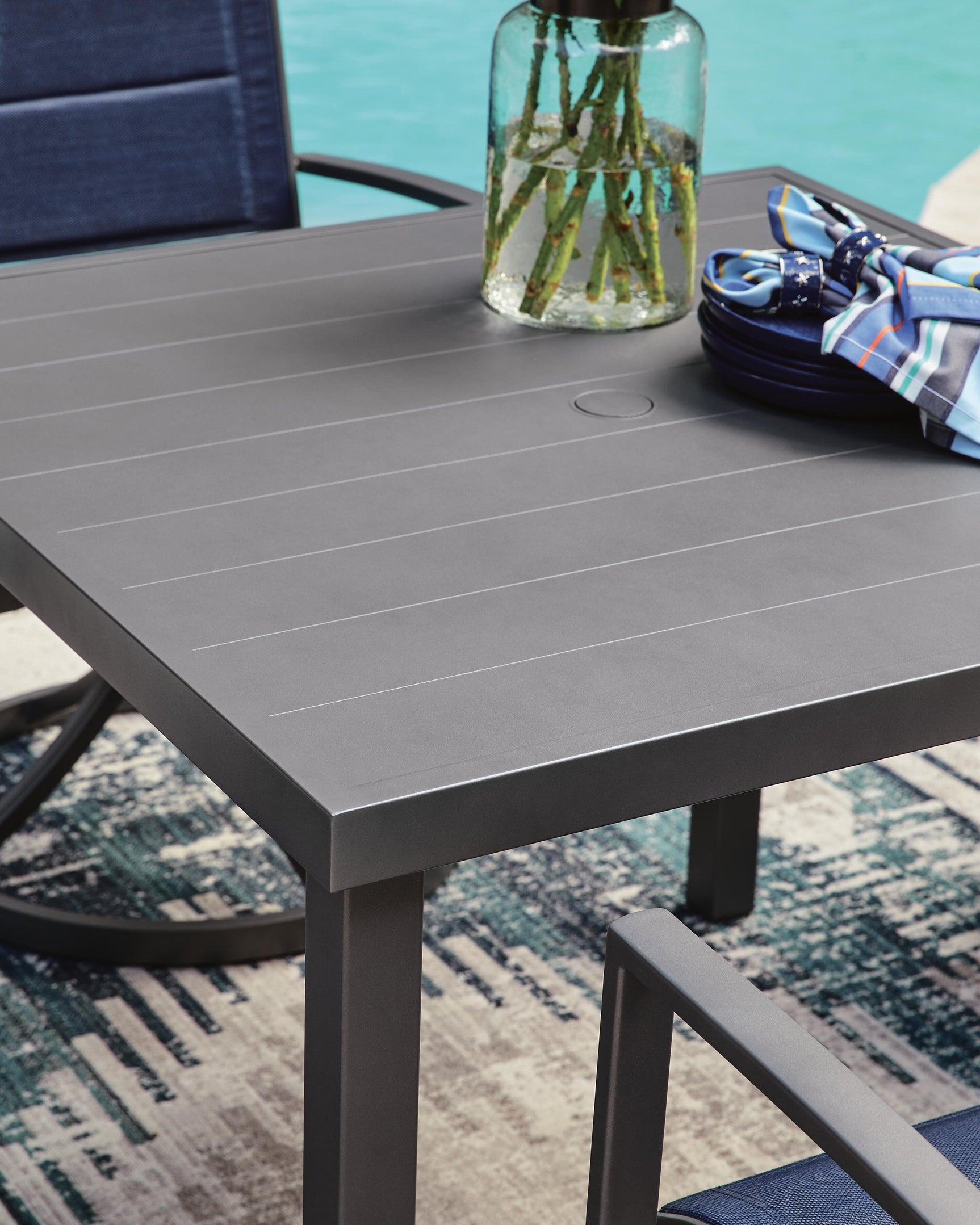 Rocky Creek Gray Outdoor Dining Table