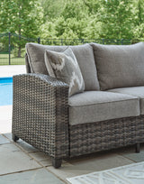 Oasis Court Gray Outdoor Sofa Chairs Table Set (Set of 4)