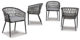 Palm Gray Bliss Outdoor Dining Table And 4 Chairs