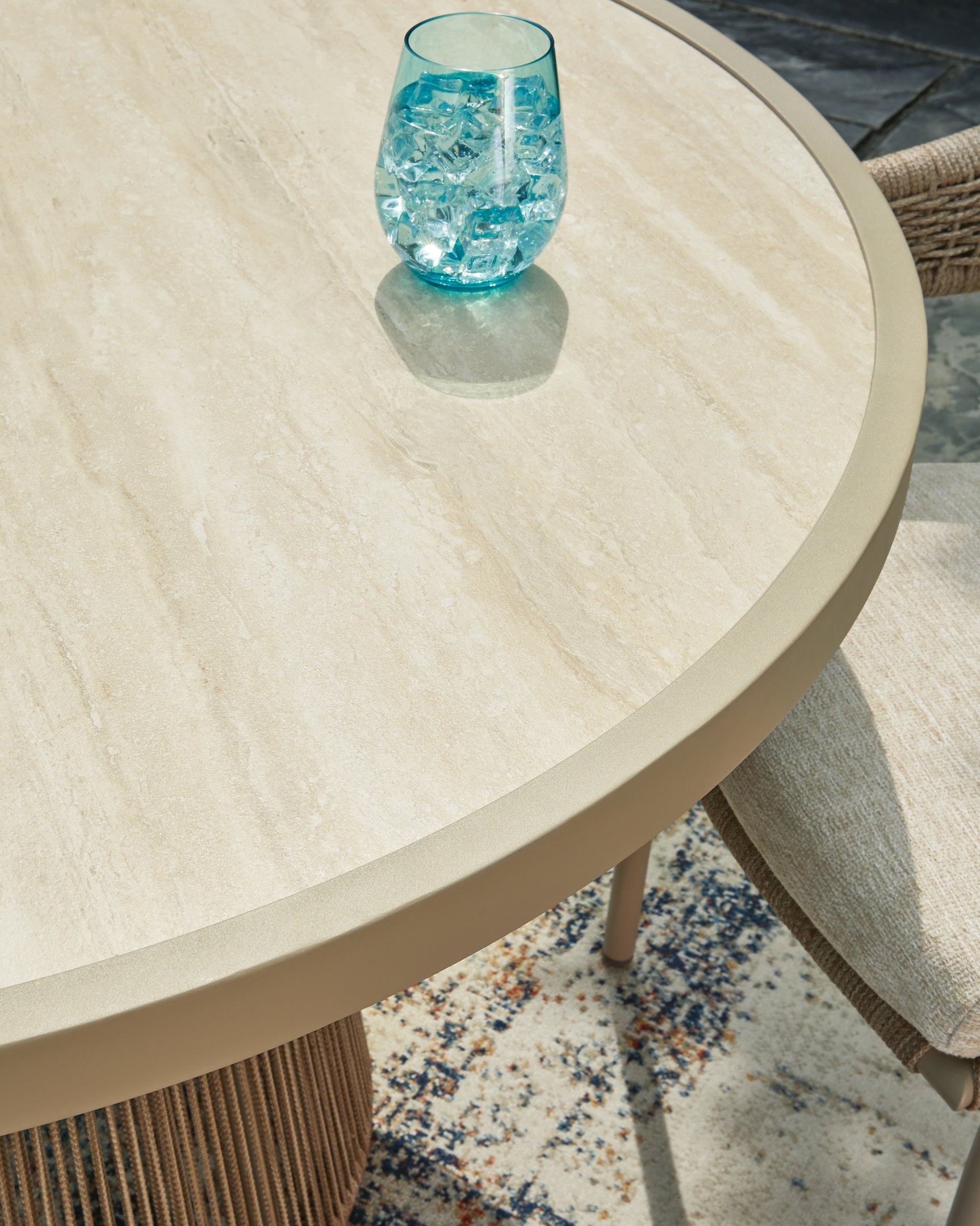 Orchard Beige Beach Outdoor Dining Table and 4 Chairs