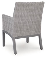 Half Moon Beach Blue/Gray Outdoor Arm Chair with Cushion (Set of 2)