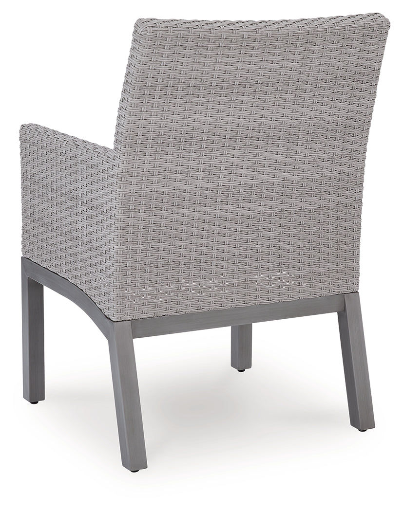 Half Moon Beach Blue/Gray Outdoor Arm Chair with Cushion (Set of 2)
