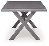 Half Moon Beach Gray Outdoor Dining Table