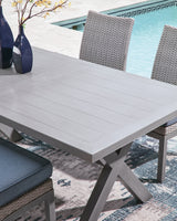 Half Moon Beach Gray Outdoor Dining Table