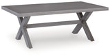 Half Blue/Gray Moon Beach Outdoor Sofa and Loveseat with Coffee Table