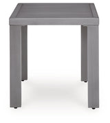 Half Moon Beach Gray Outdoor End Table