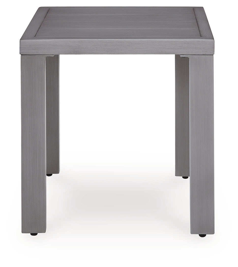 Half Moon Beach Gray Outdoor End Table