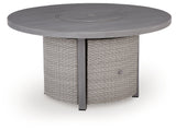 Half Moon Beach Gray Outdoor Fire Pit Table