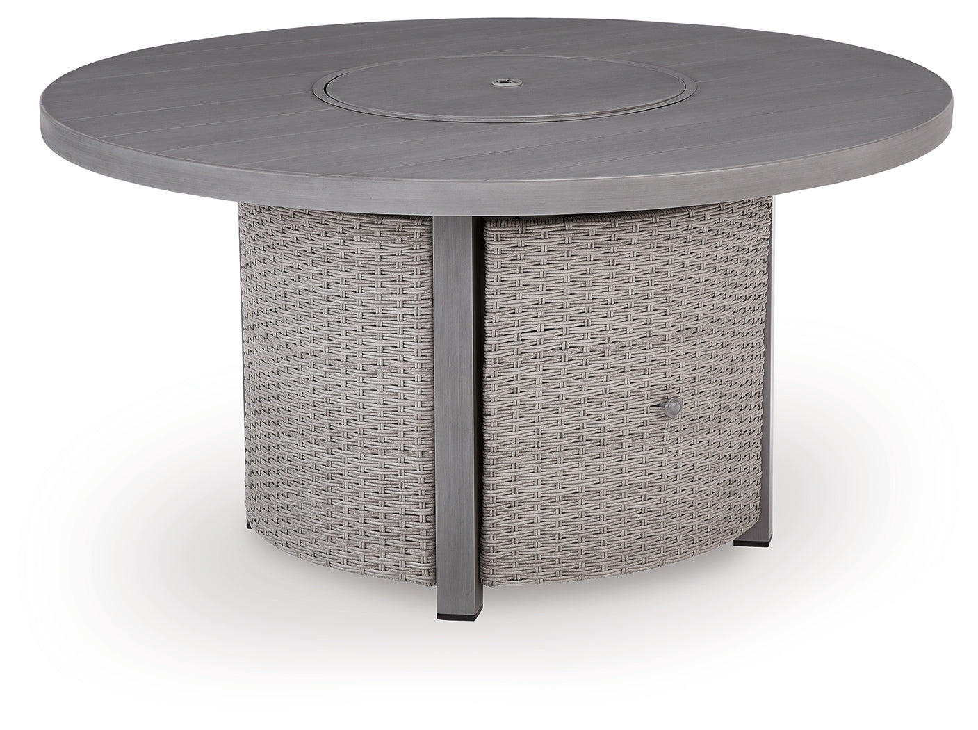 Half Moon Beach Gray Outdoor Fire Pit Table