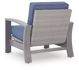 Half Moon Beach Blue/Gray Outdoor Spring Lounge Chair