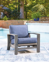 Half Blue/Gray Moon Beach Outdoor Sofa with 2 Lounge Chairs
