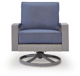Half Blue/Gray Moon Beach Outdoor Sofa with 2 Lounge Chairs