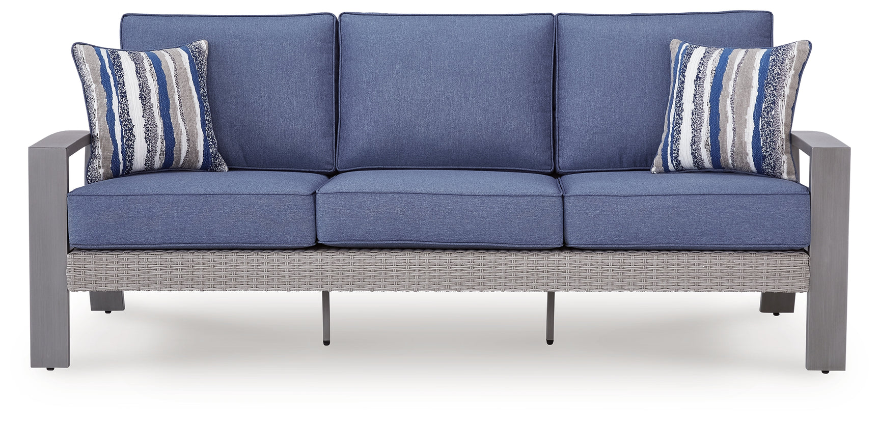 Half Blue/Gray Moon Beach Outdoor Sofa and Loveseat