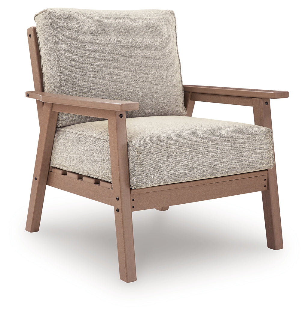 Grover Driftwood Beach Outdoor Sofa with 2 Lounge Chairs
