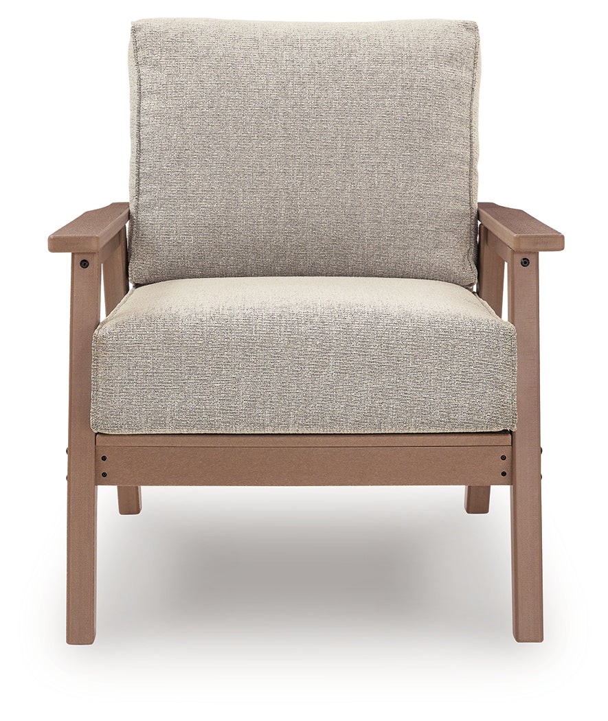 Grover Driftwood Beach Outdoor Sofa and 2 Chairs with Coffee Table