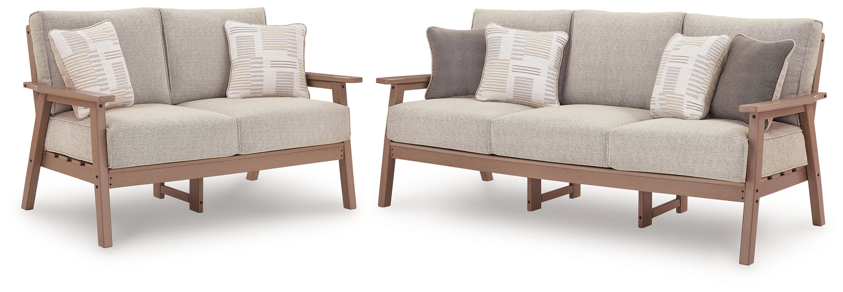Grover Driftwood Beach Outdoor Sofa and Loveseat