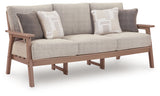 Grover Driftwood Beach Outdoor Sofa and Loveseat with Coffee Table