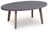 Harmony Natural/Gray Headlands Outdoor Sofa and Loveseat with Coffee Table