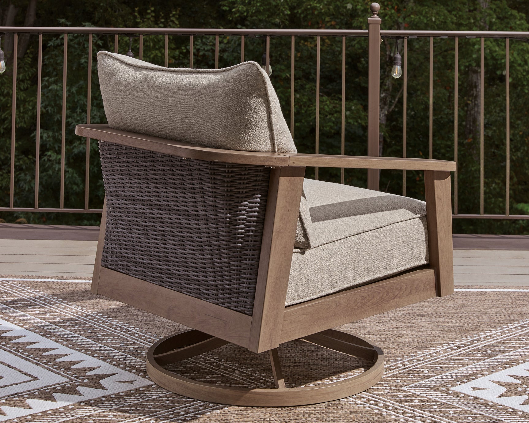 Harmony Natural/Gray Headlands Outdoor Sofa with 2 Lounge Chairs