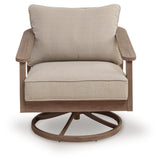 Harmony Natural/Gray Headlands Outdoor Sofa with 2 Lounge Chairs