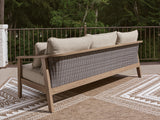 Harmony Headlands Natural/Gray Outdoor Sofa with Cushion