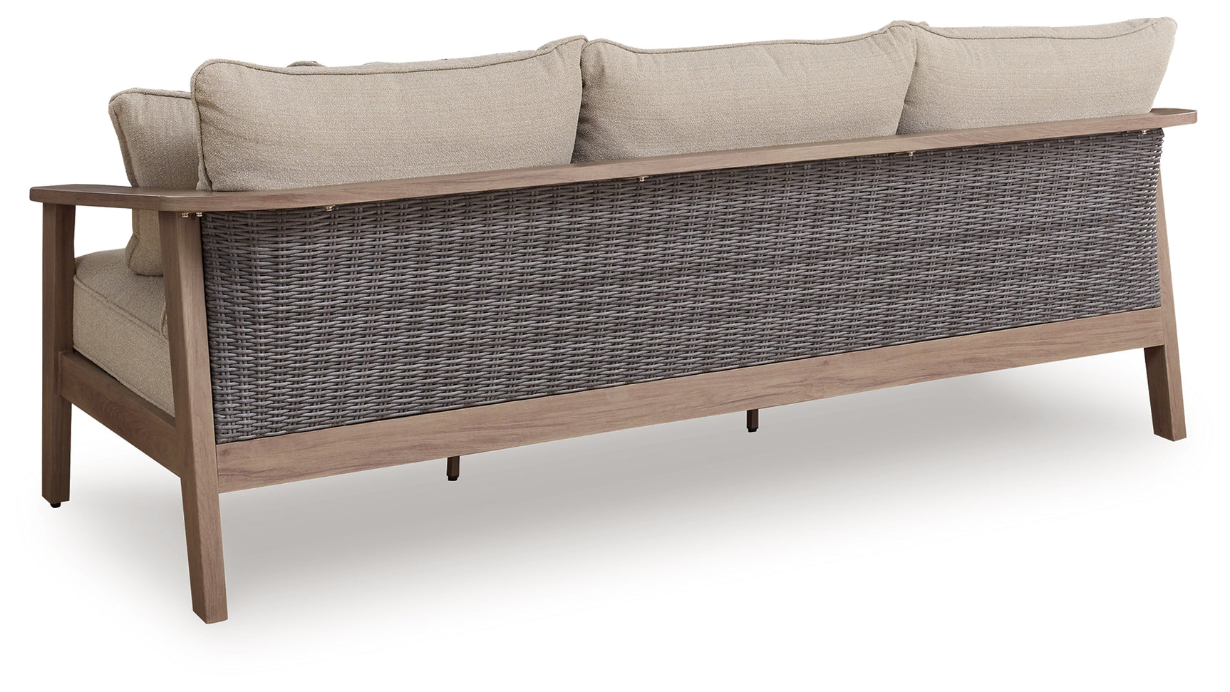 Harmony Natural/Gray Headlands Outdoor Sofa with 2 Lounge Chairs