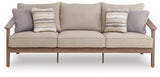 Harmony Natural/Gray Headlands Outdoor Sofa and Loveseat with Coffee Table