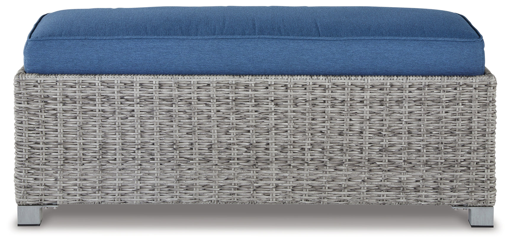 Naples Light Gray Beach 2-Piece Outdoor Sectional with Multi-use Table and Bench