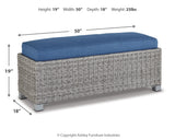 Naples Light Gray Beach 2-Piece Outdoor Sectional with Multi-use Table and Bench