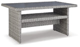 Naples Light Gray Beach 2-Piece Outdoor Sectional with Multi-use Table and Bench