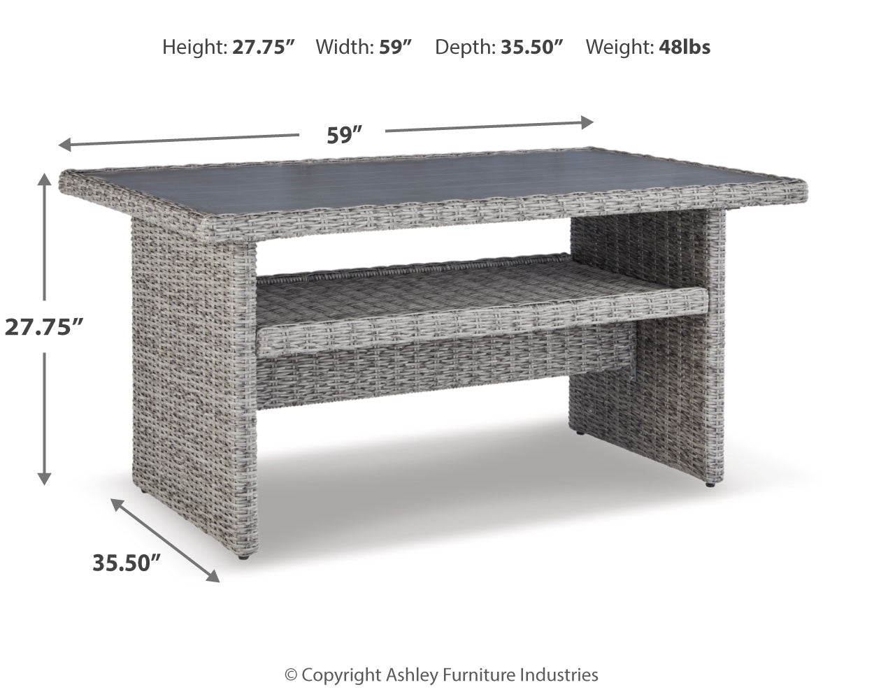 Naples Light Gray Beach 2-Piece Outdoor Sectional with Multi-use Table and Bench