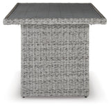 Naples Light Gray Beach 2-Piece Outdoor Sectional with Multi-use Table and Bench