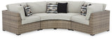 Calworth Beige 3-Piece Outdoor Sectional - Ella Furniture