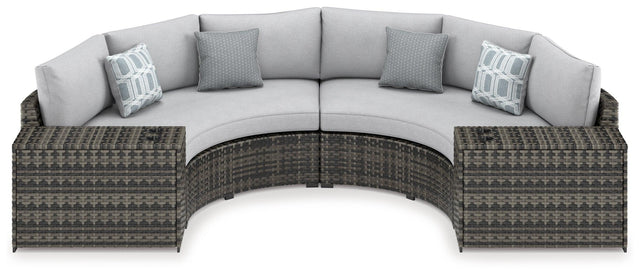 Harbor Court Gray 4-Piece Outdoor Sectional - Ella Furniture