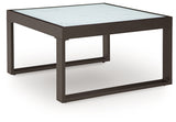 Beachloft Black 8-Piece Sectional with Ottoman and Coffee Table