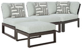 Beachloft Black/Gray 4-Piece Outdoor Sectional