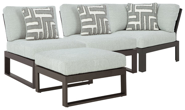 Beachloft Black/Gray 4-Piece Outdoor Sectional