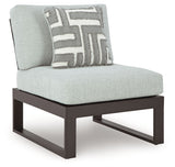 Beachloft Black/Gray 5-Piece Outdoor Sectional with Ottoman