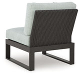 Beachloft Black/Gray 5-Piece Outdoor Sectional with Ottoman