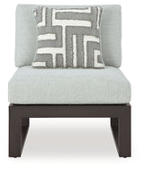 Beachloft Black/Gray 5-Piece Outdoor Sectional with Ottoman