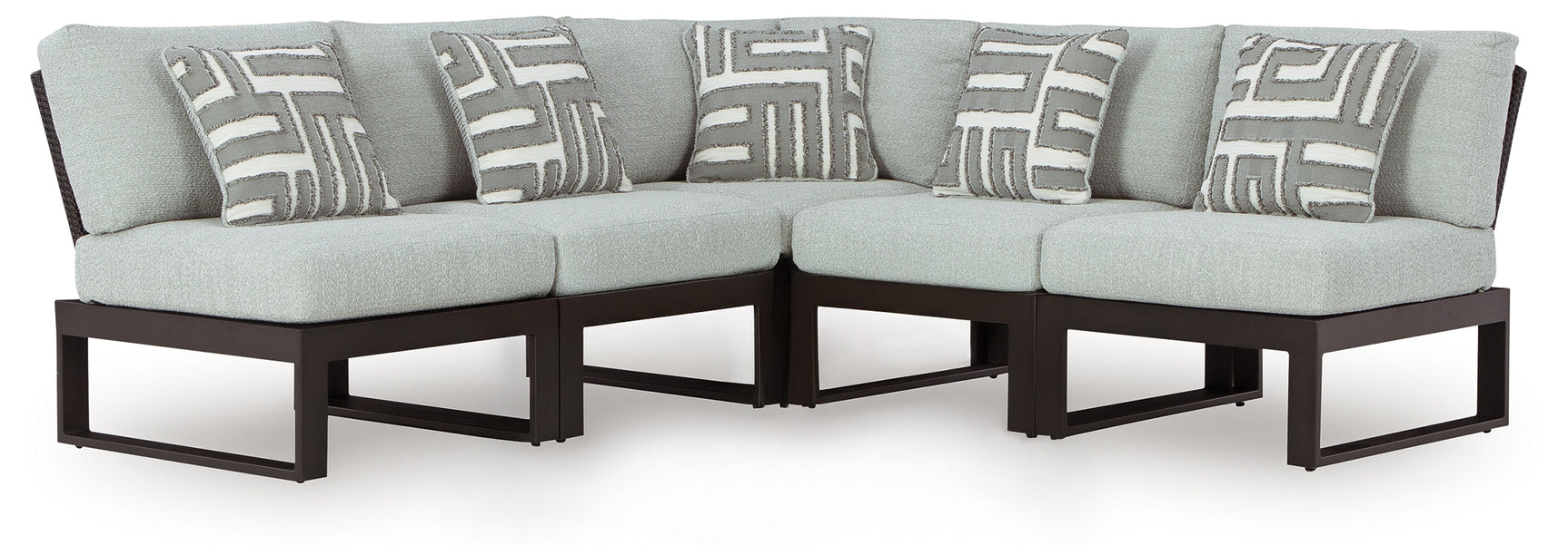 Beachloft Black/Gray 5-Piece Outdoor Sectional
