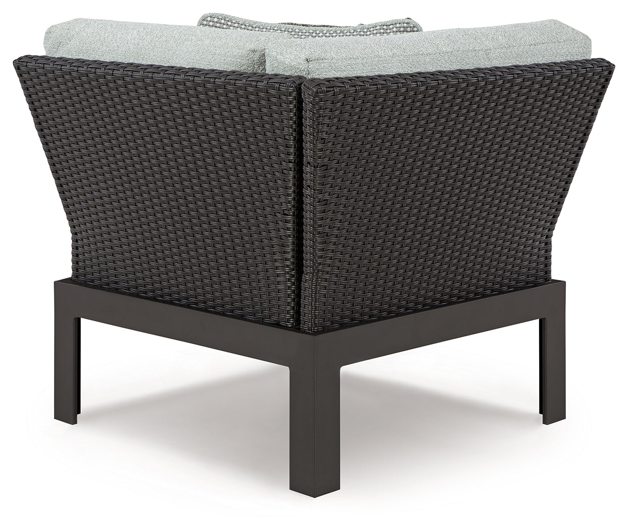 Beachloft Black/Gray 5-Piece Outdoor Sectional with Ottoman