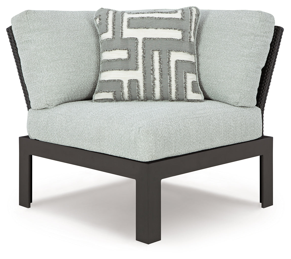 Beachloft Black 8-Piece Sectional with Ottoman and Coffee Table