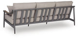 Ocean Beach Gray Outdoor Sofa with Cushion