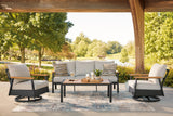 Carmel Highlands Dark Brown Outdoor Sofa/Chairs/Table (Set of 4)