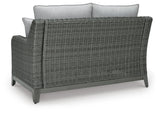 Elite Gray Park Outdoor Loveseat with Coffee Table