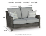 Elite Gray Park Outdoor Loveseat with Coffee Table