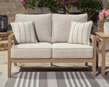 Hallow Creek Driftwood Outdoor Loveseat With Cushion