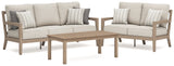 Hallow Driftwood Creek Outdoor Sofa and Loveseat with Coffee Table